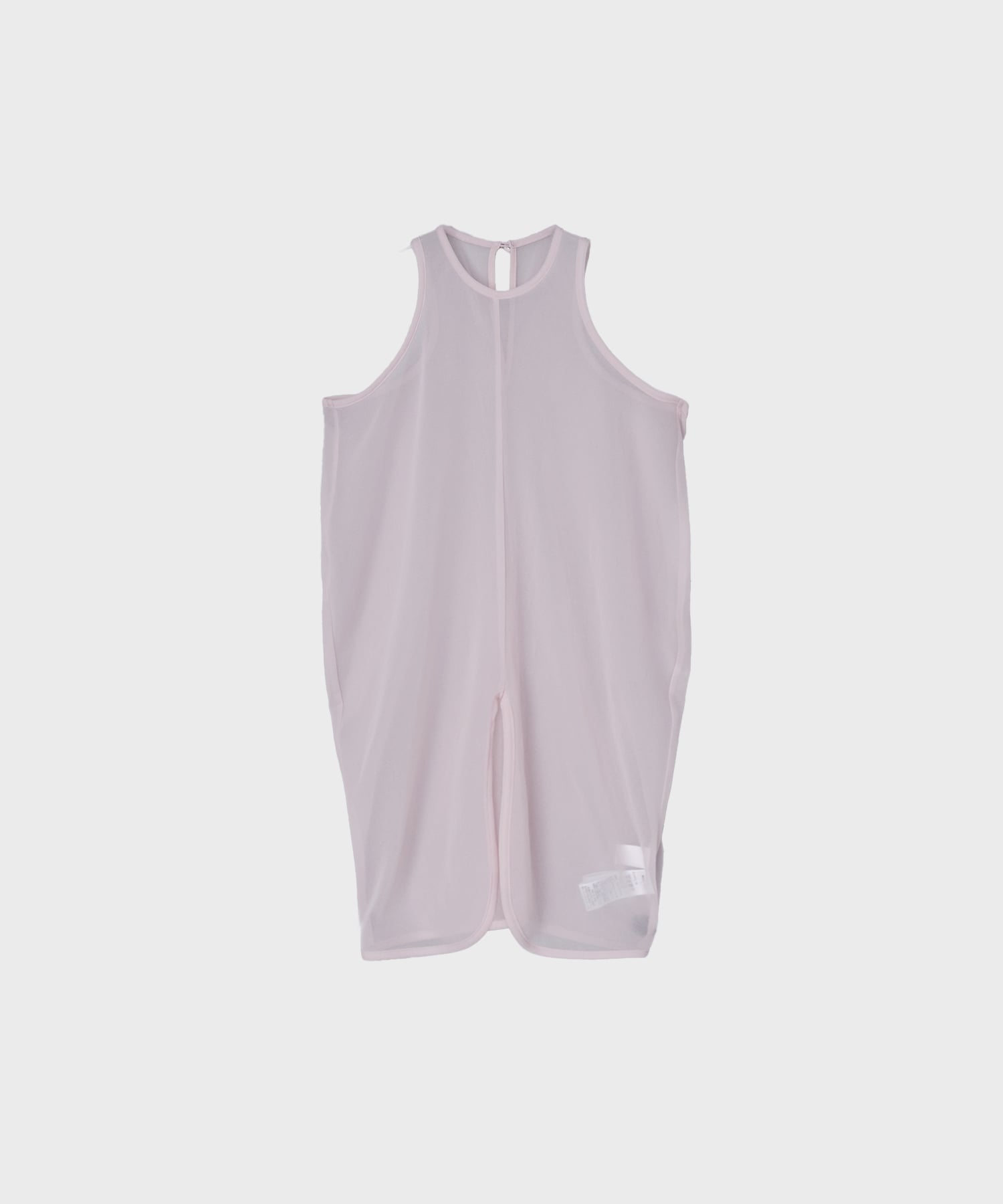 Draped Jersey Sheer Sleeveless Top