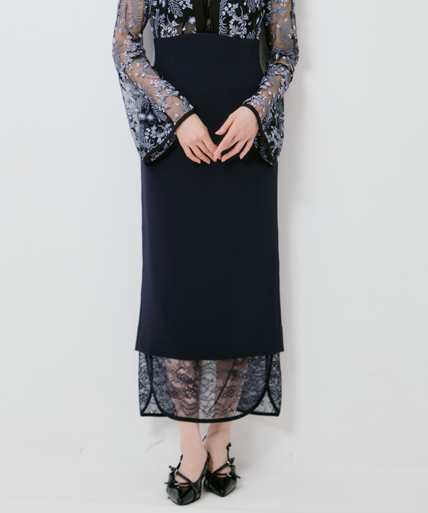 Raschel Lace Layered Skirt