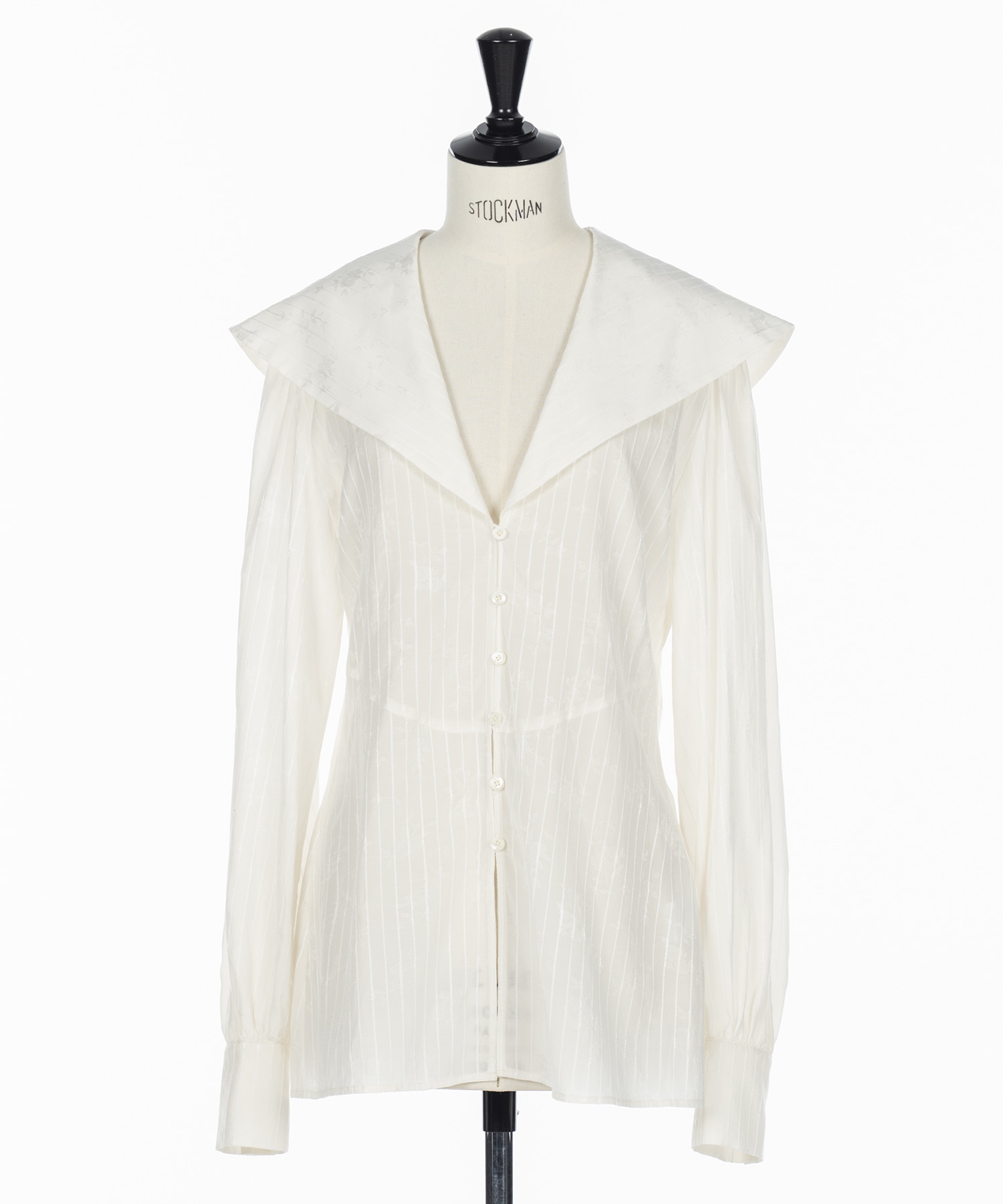 トップス FETICO/SAILOR COLLAR BLOUSE ROSE JACQUARD SAILOR COLLAR BLOUSE(36 WHITE): FETICO: WOMENS