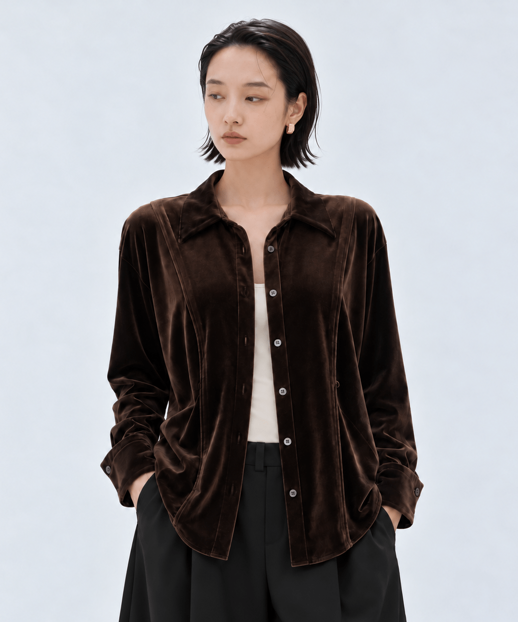 Strech Velour Shirt