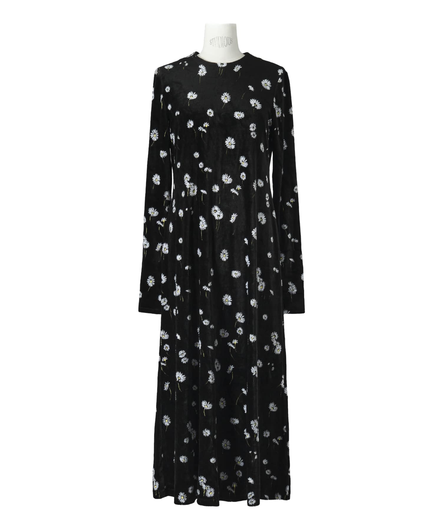 Velour Jersey Floral Dress