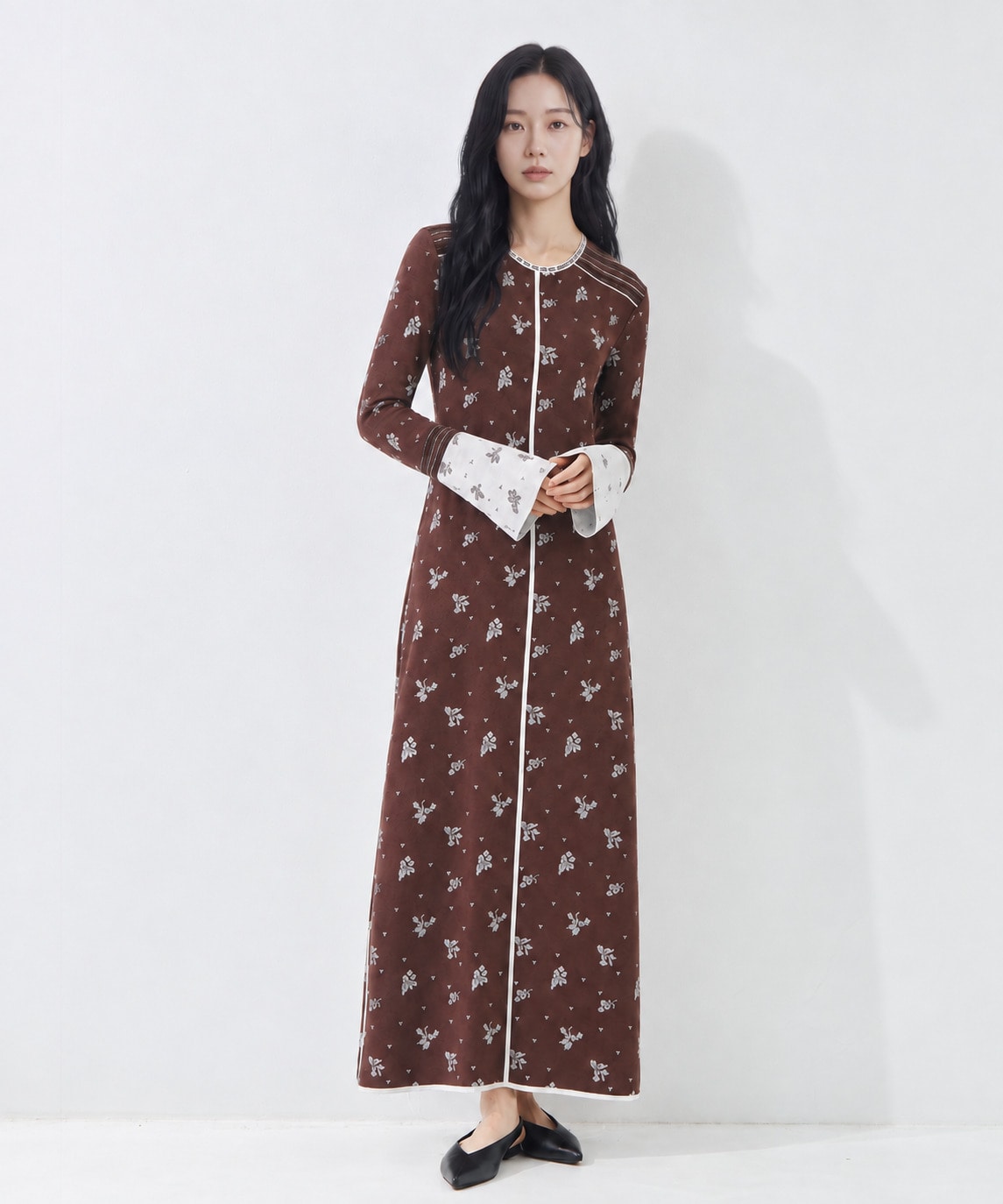 Floral Jacquard Knit Dress