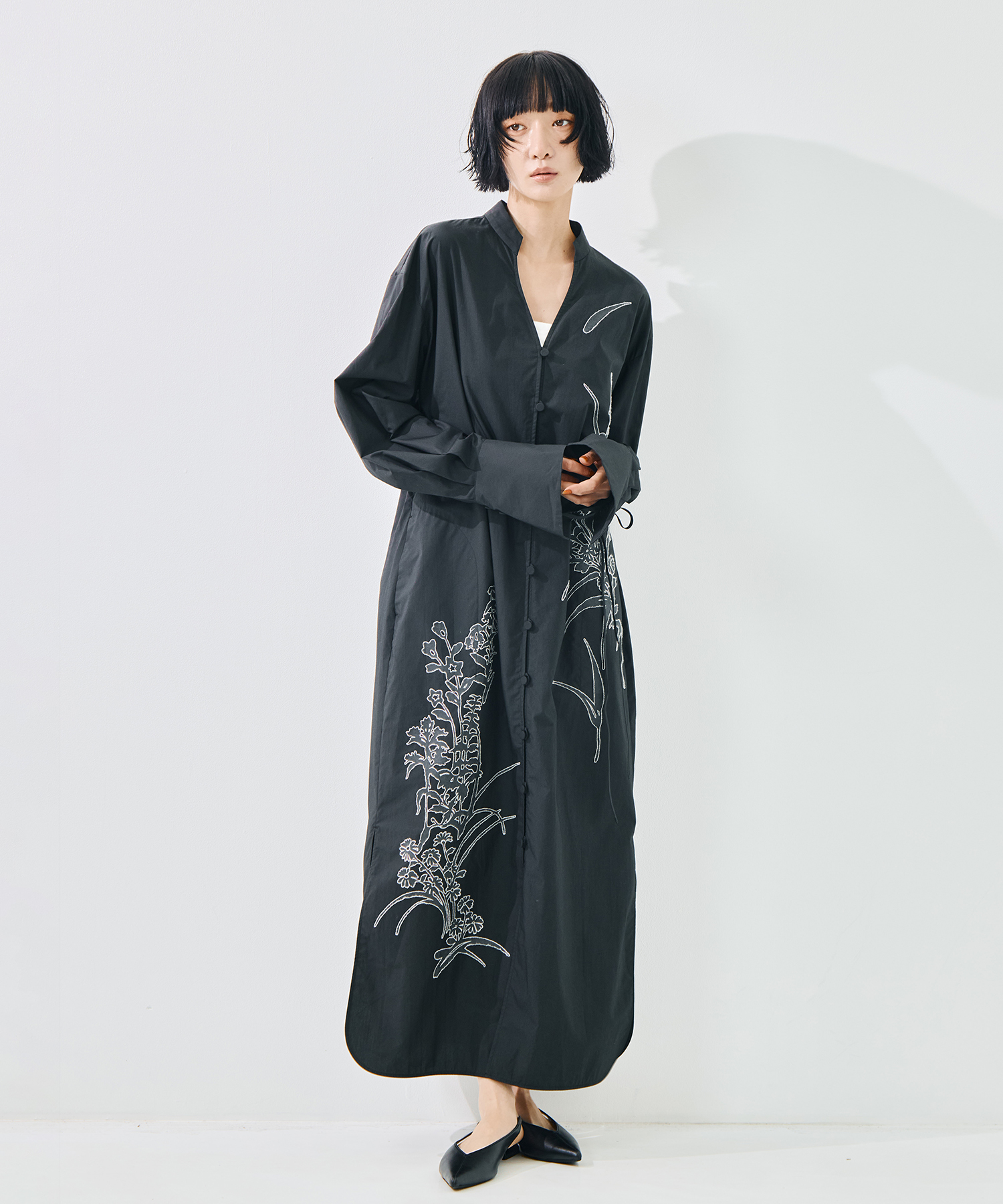 Washi Print Shirt Dress