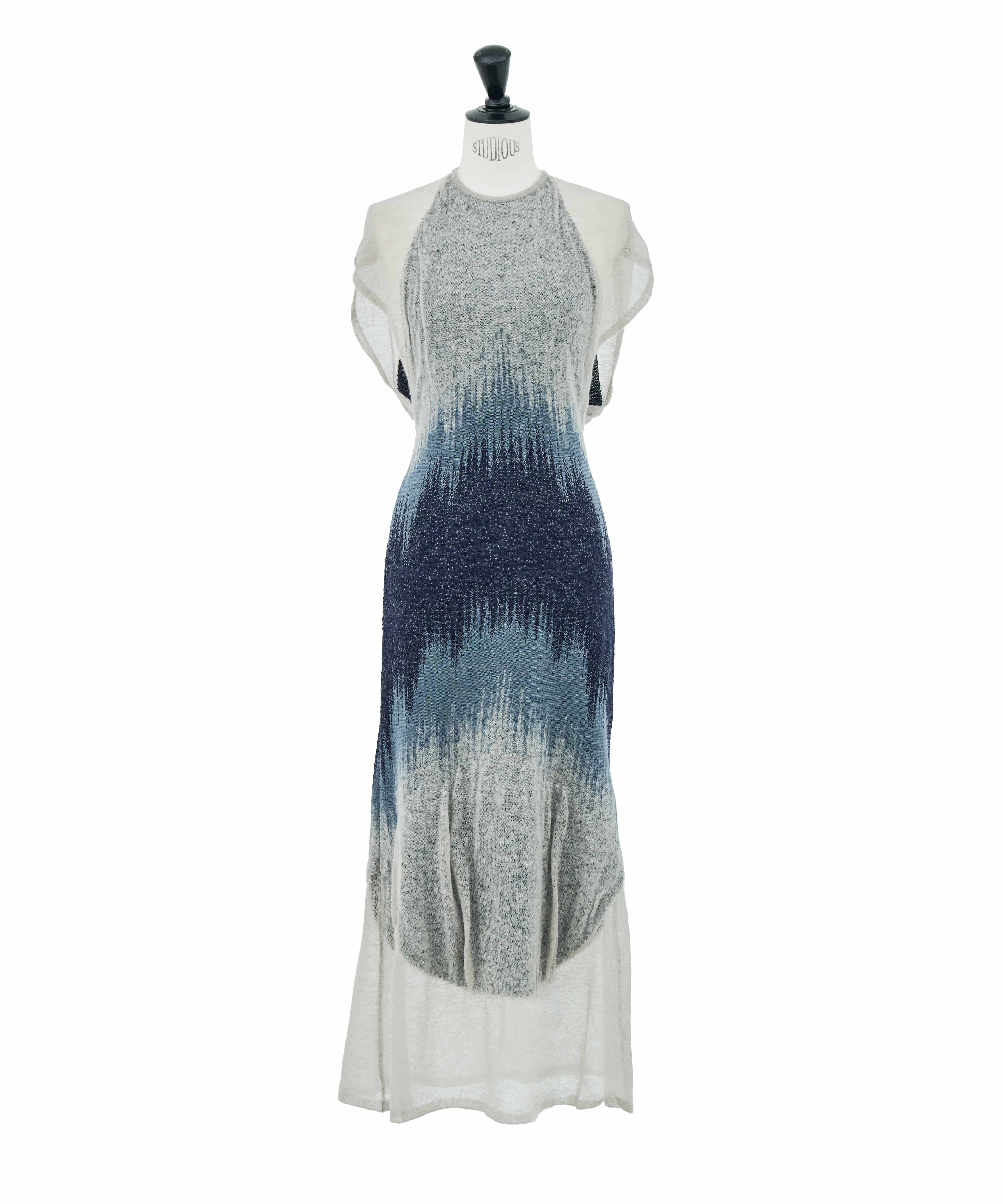 Sheer Jacquard Knit Dress