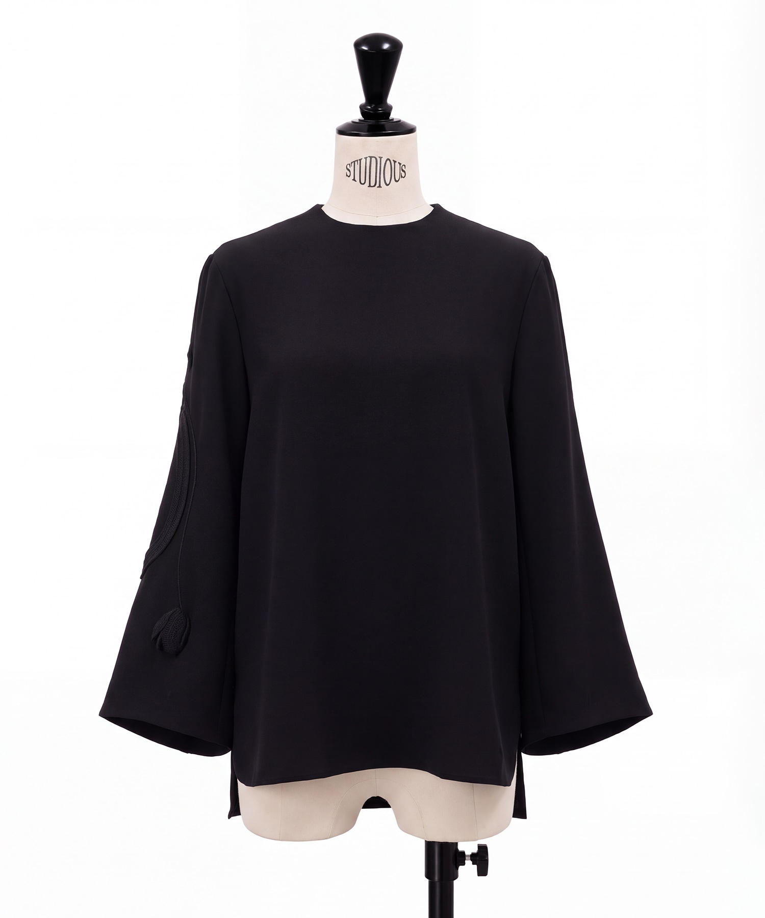 Triacetate 3D Floral Embroidery Top
