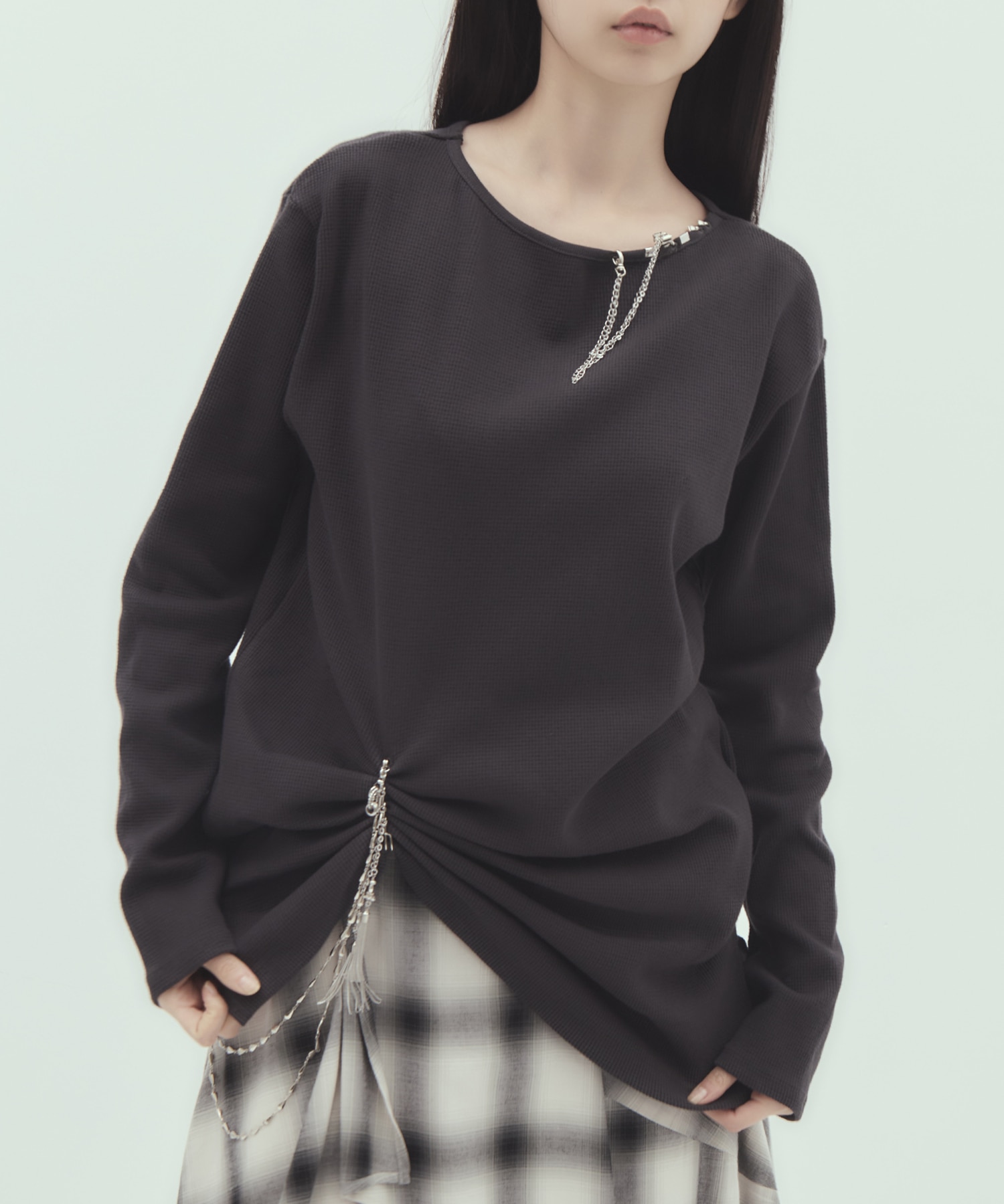 body piercing long sleeve　pullover