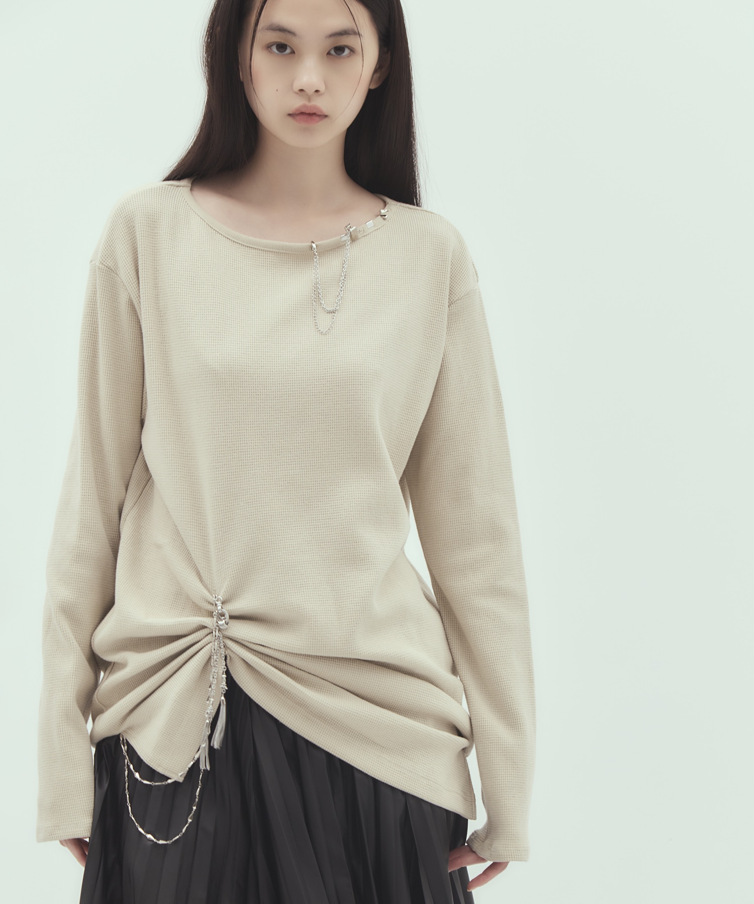 body piercing long sleeve　pullover