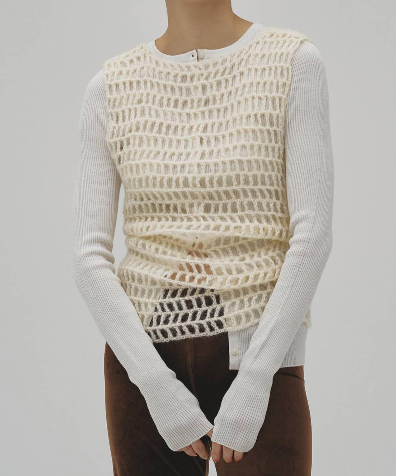 Silkwool Knit Cardigan