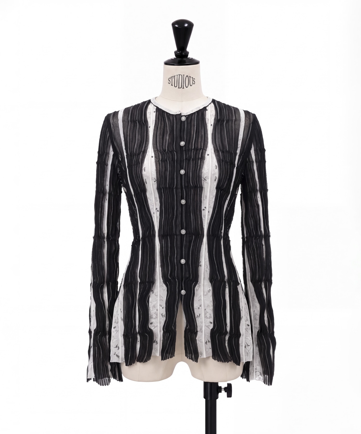 Fluid Jacquard Knit Cardigan