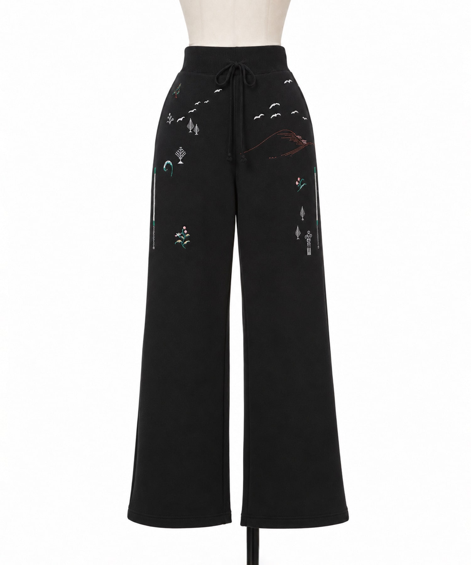 Landscape Embroidery Sweat Trousers