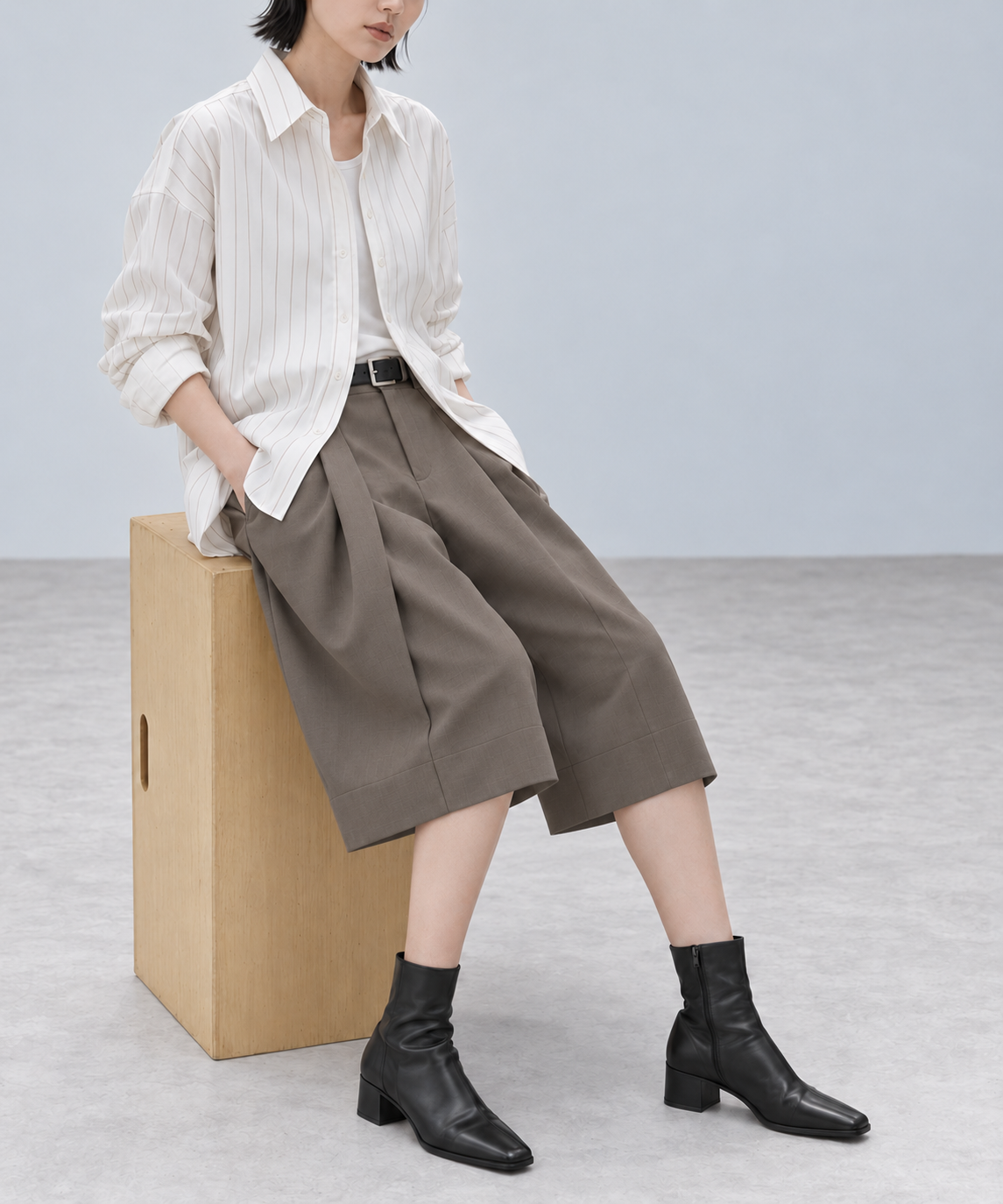 Tucked Bermuda Shorts