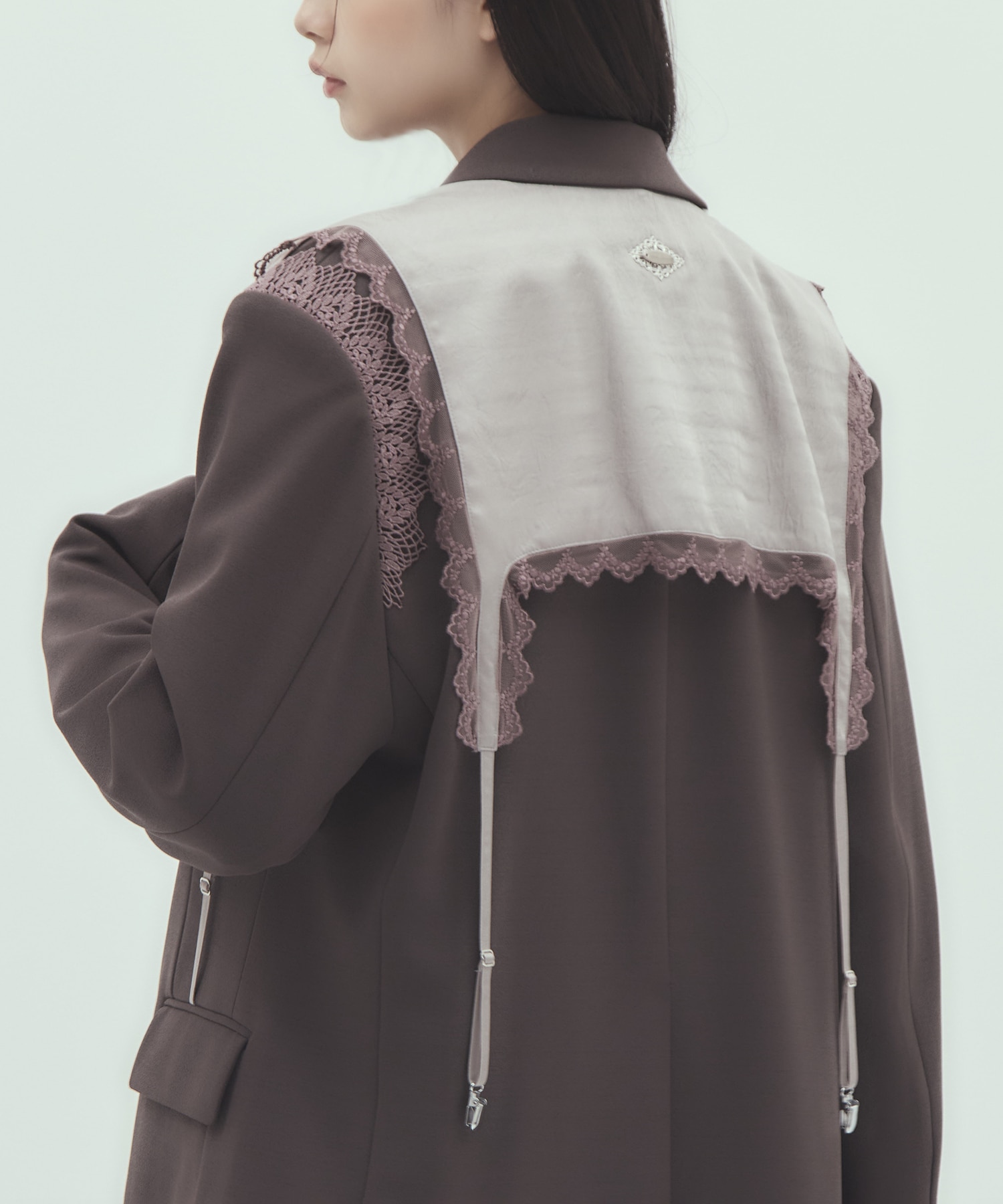 garter collar peaked lapel jacket