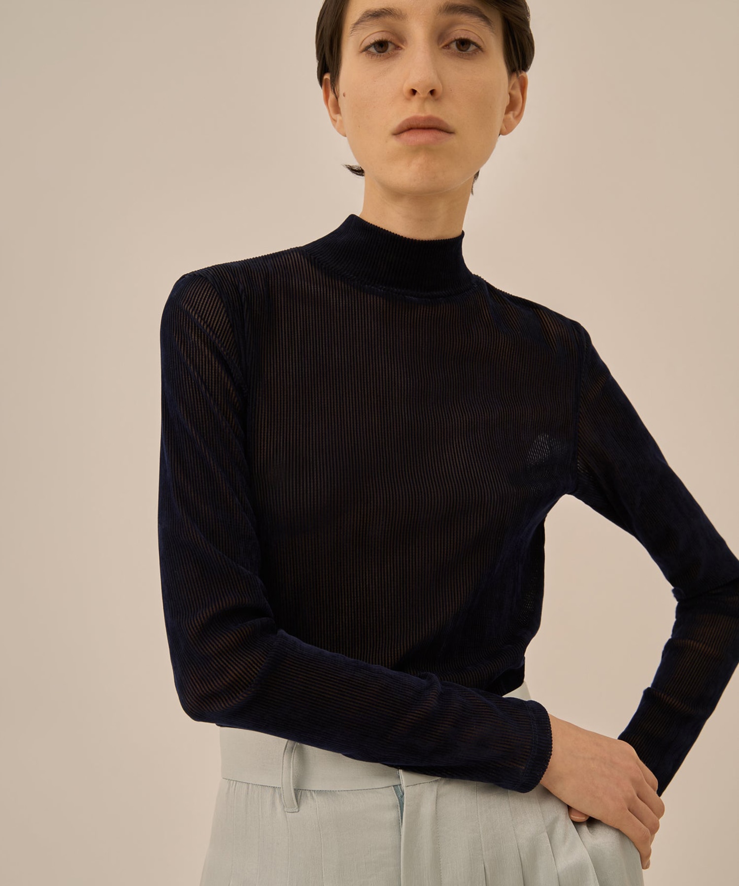 Claudia tie jersey pullover