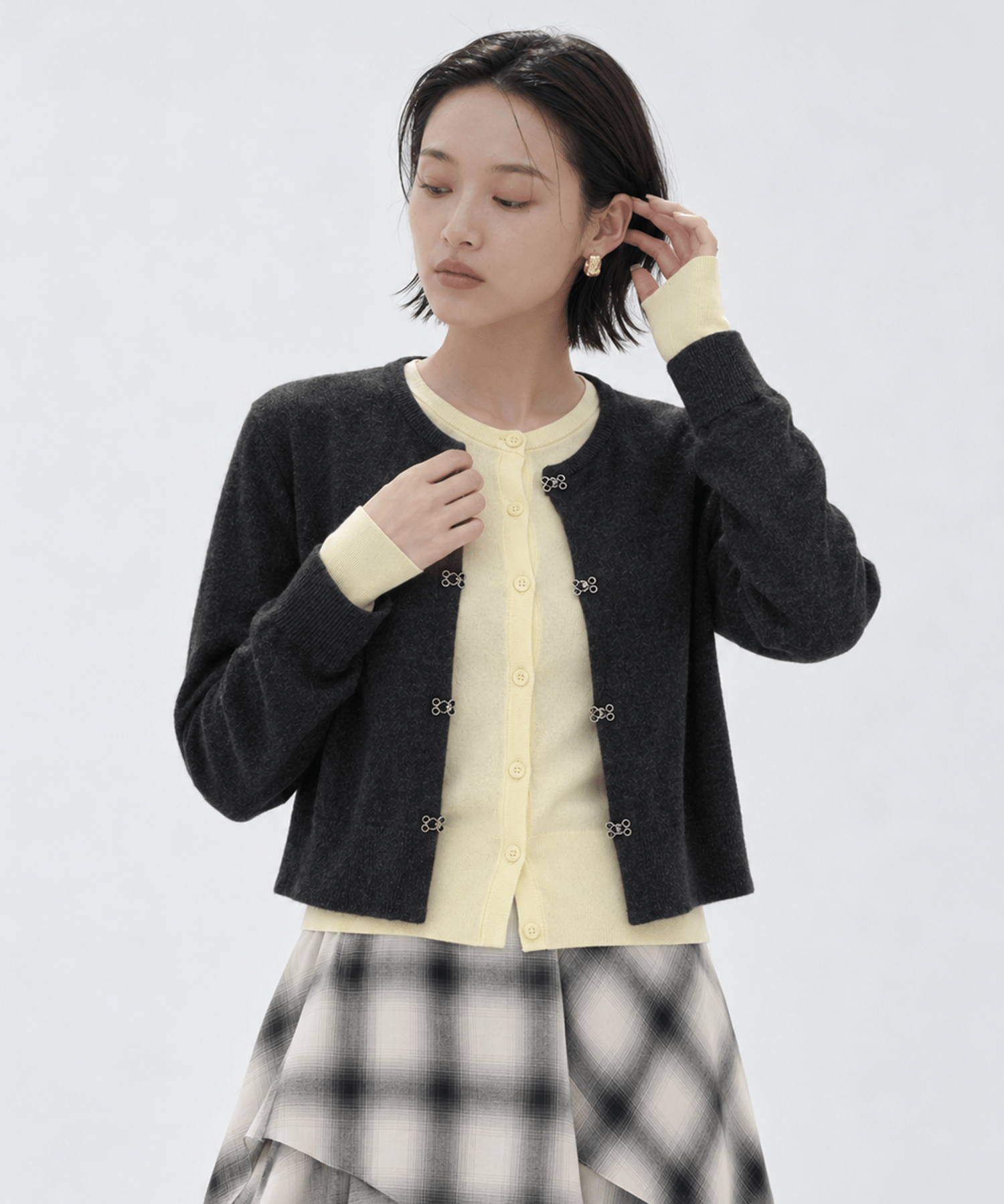 Double Layer Knit Cardigan