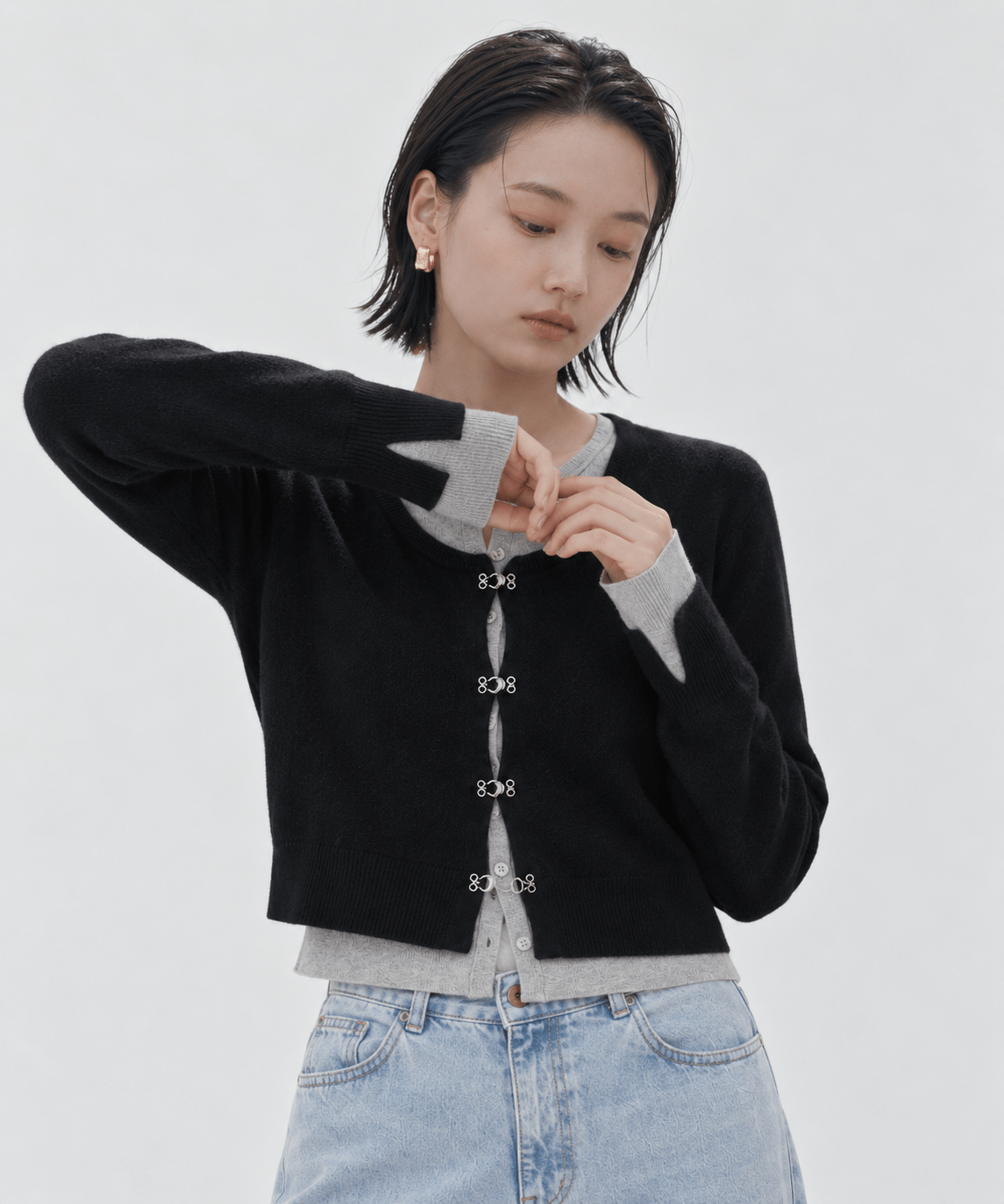 Double Layer Knit Cardigan