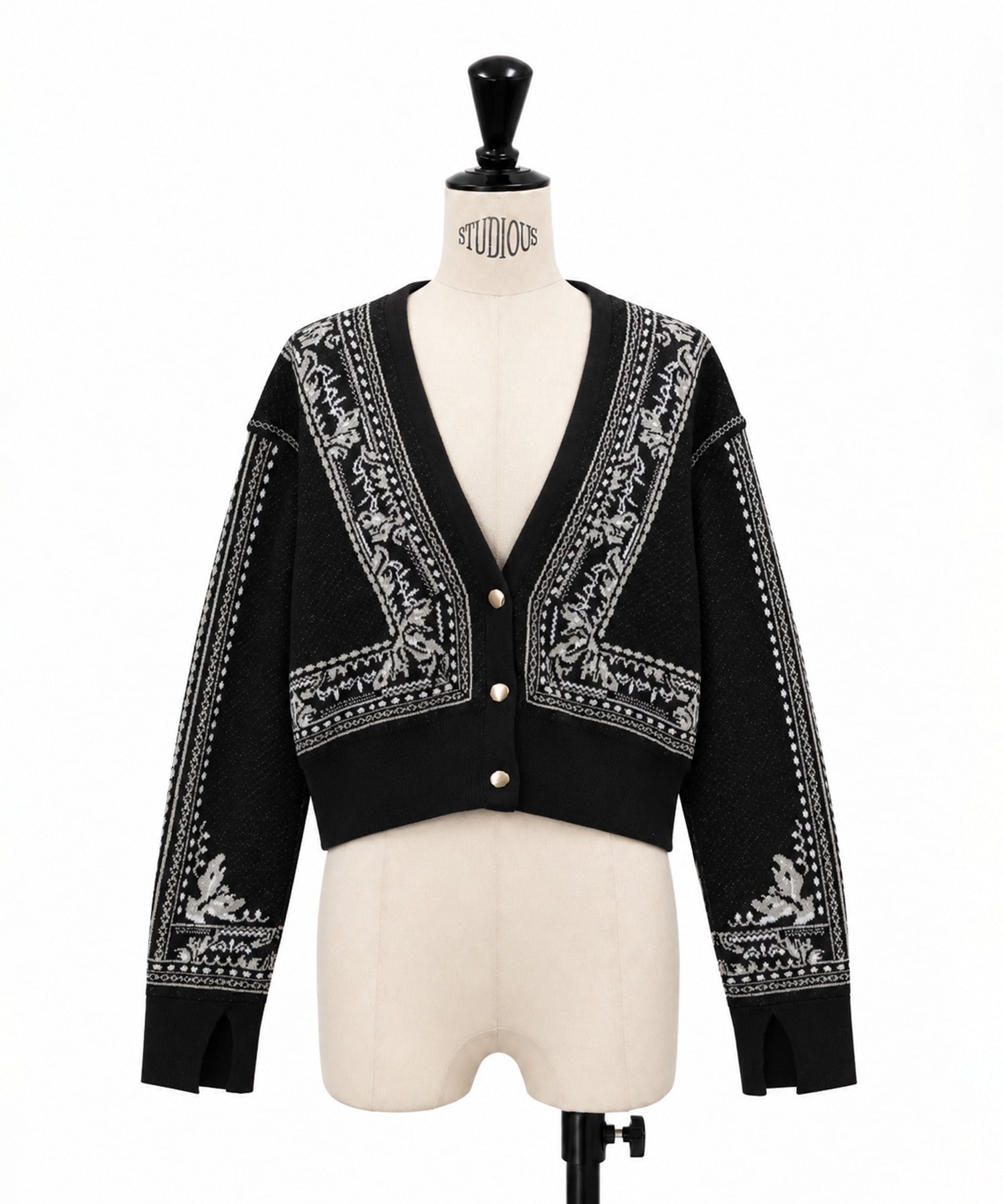 Framed knit cardigan