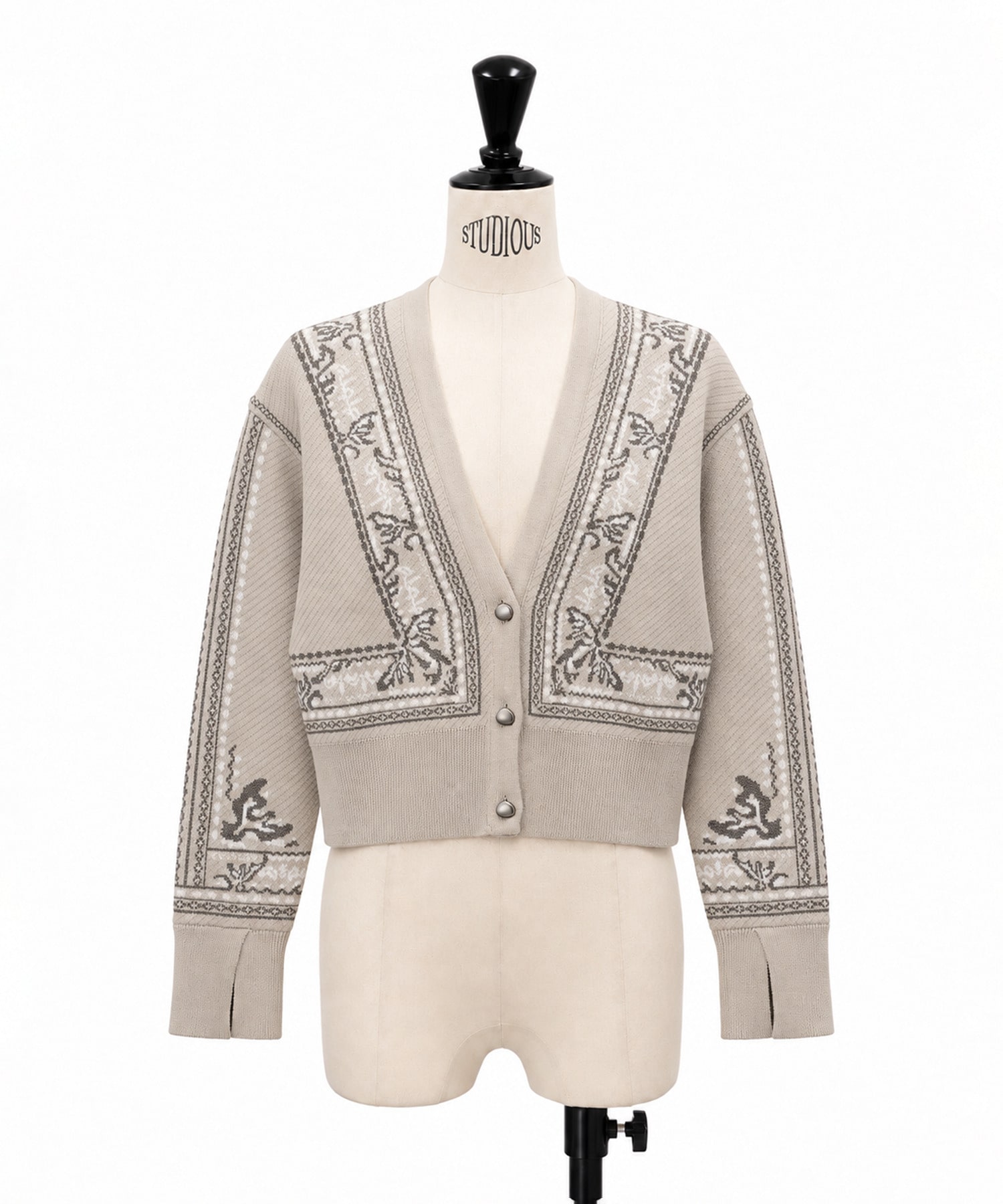 Framed knit cardigan