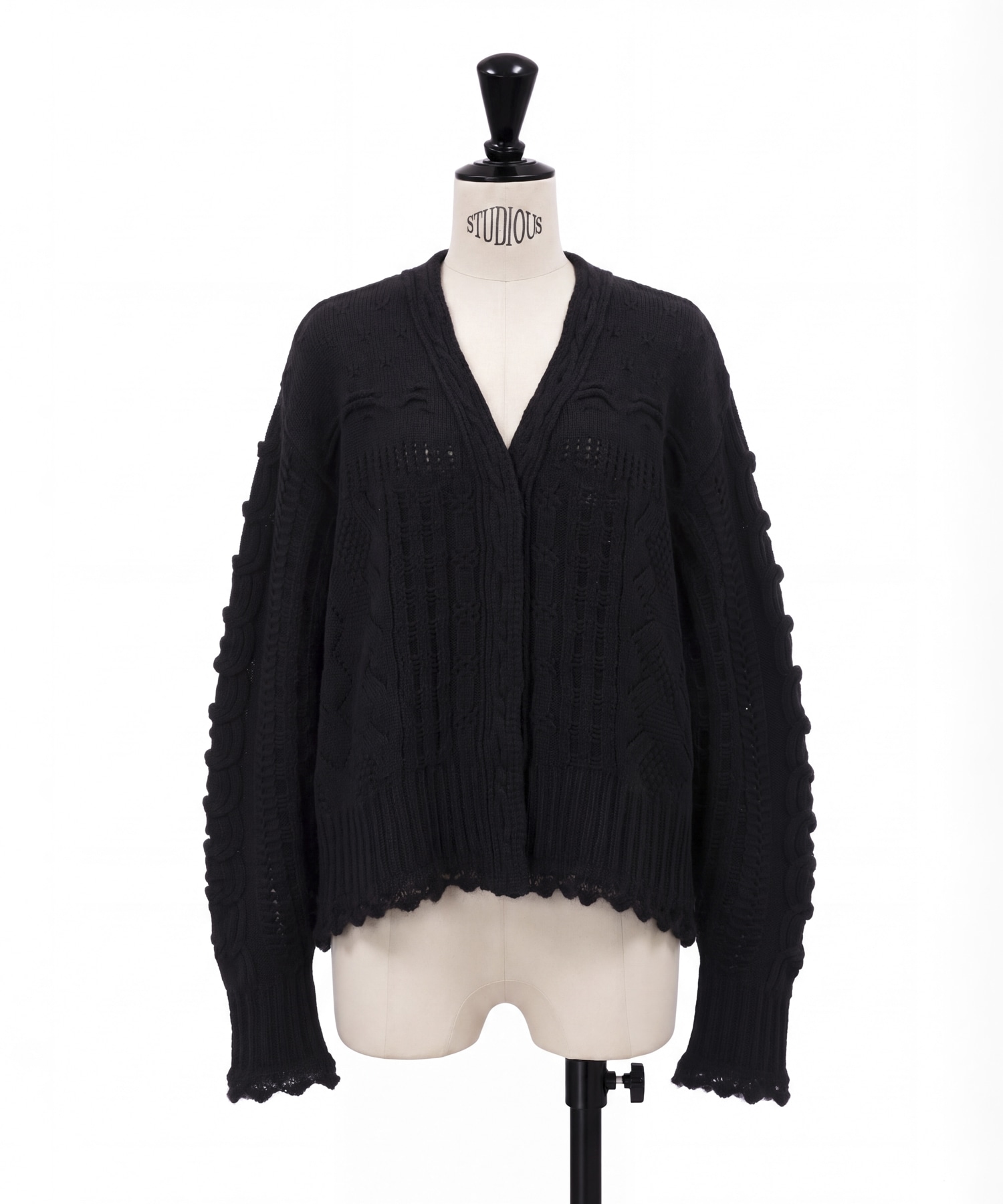 Wool Cable Knit Cardigan