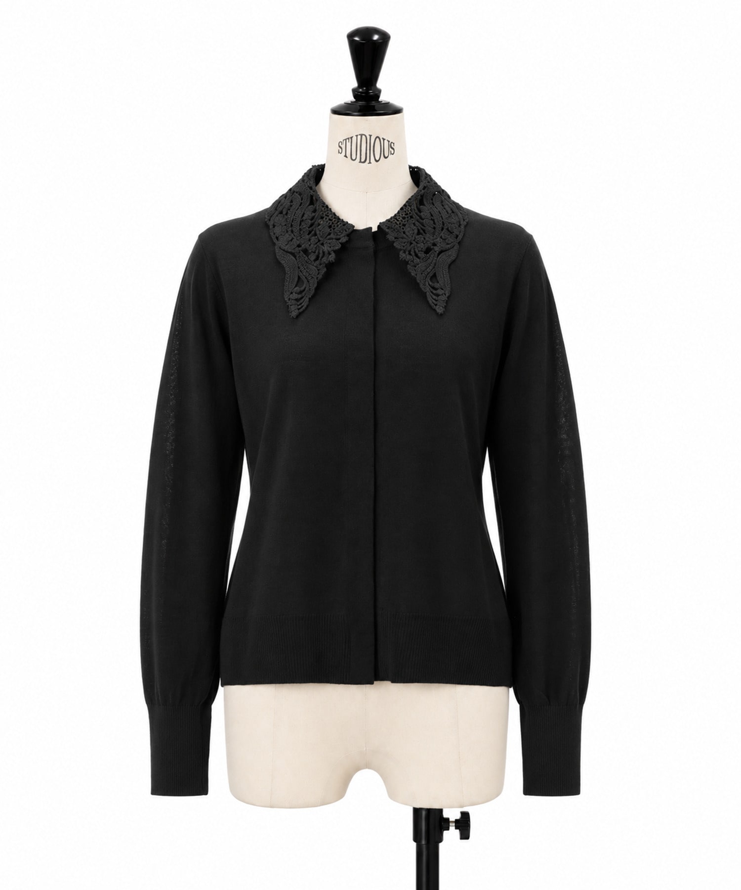 Embroidery Collar Knit Cardigan