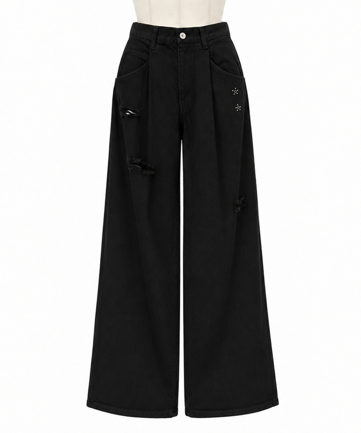 TATTOO STUDS DENIM PANTS