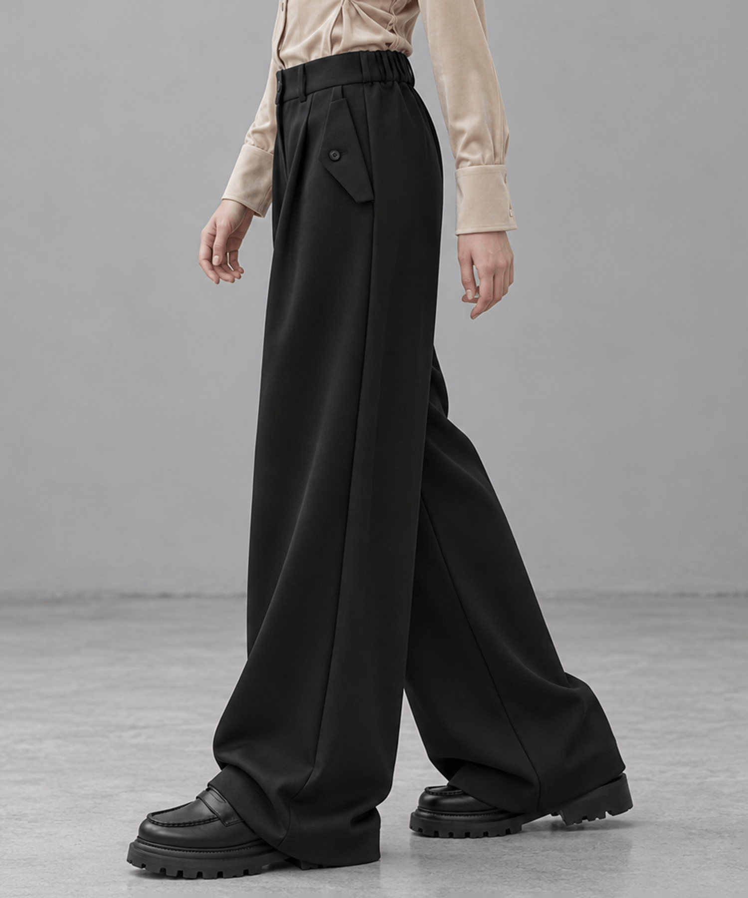 Flap Cargo Wide Pants