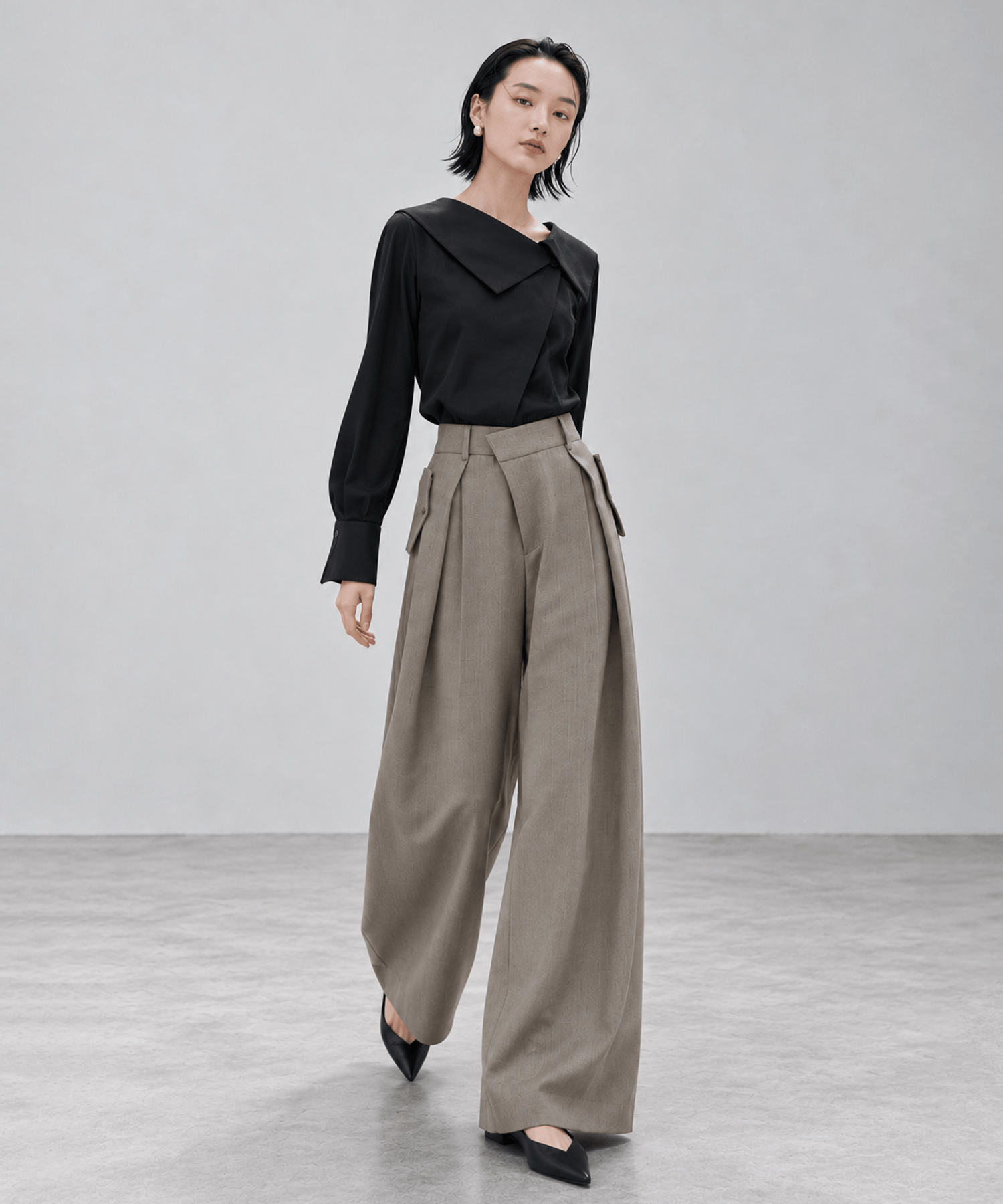 Flap Cargo Wide Pants