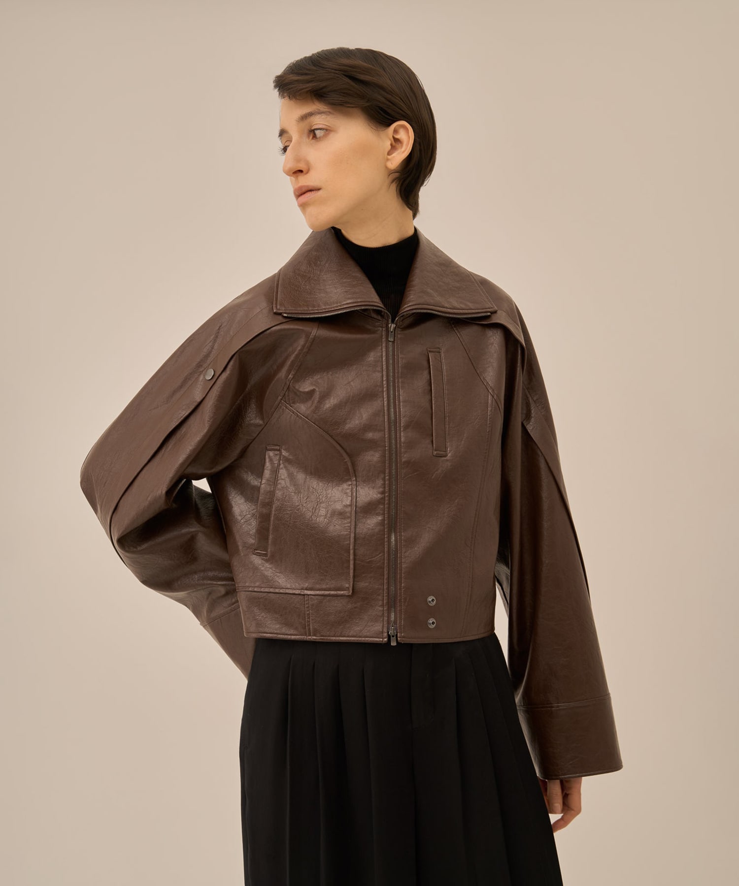 Charie faux leather blouson