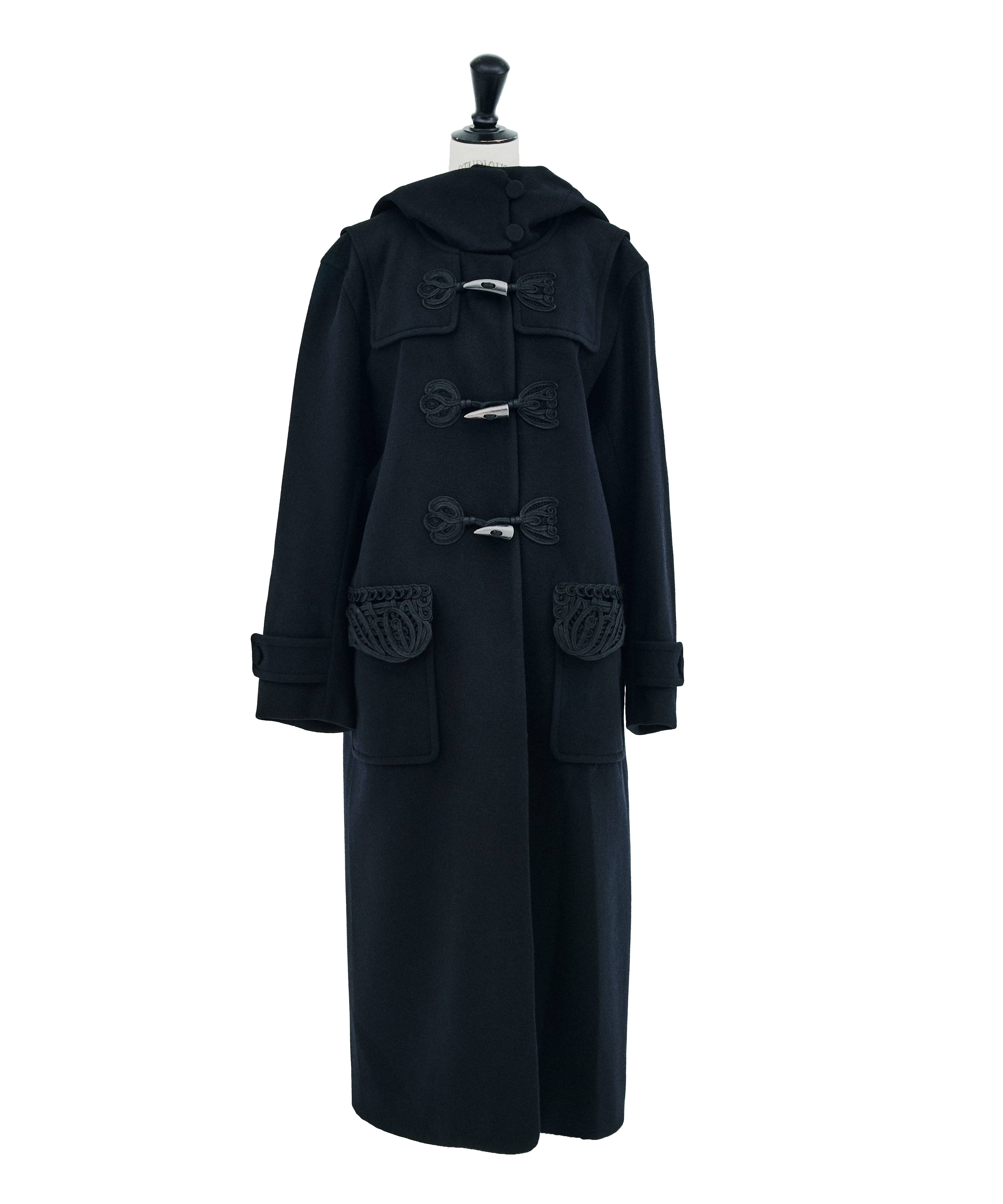 Cording Embroidery Duffle Coat