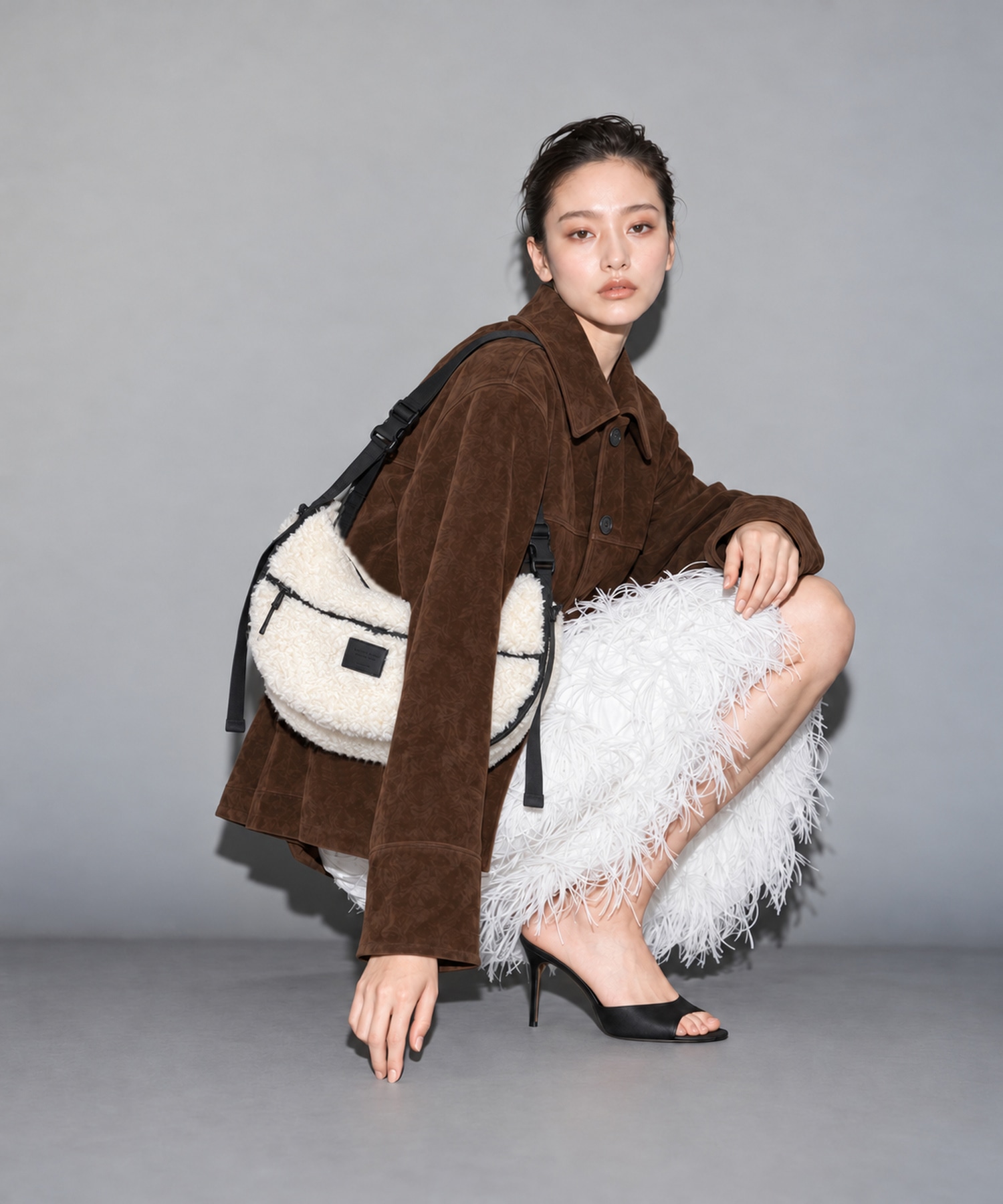pertex & boa shoulder bag