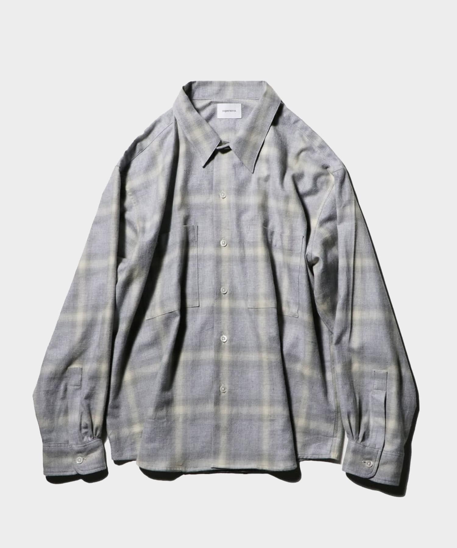 Split yoke big shirt - Ombre check