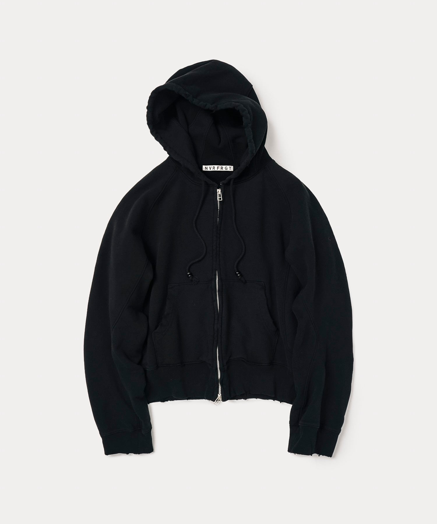 別注 DAMAGED PANELLED ZIP UP HOODIE