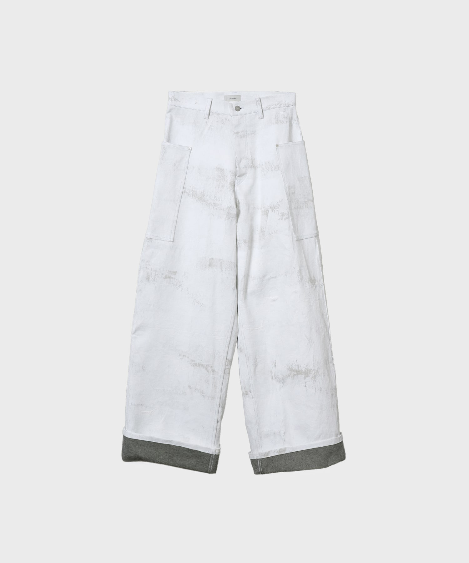 Side Pocket Wide Pants(White Hand Painting)