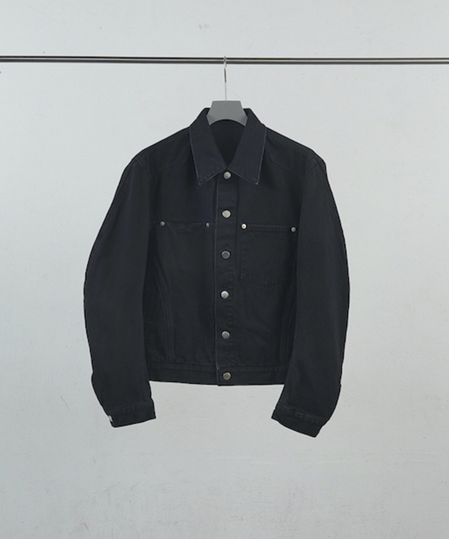 DENIM 3D TRUCKER JACKET FADE BLACK