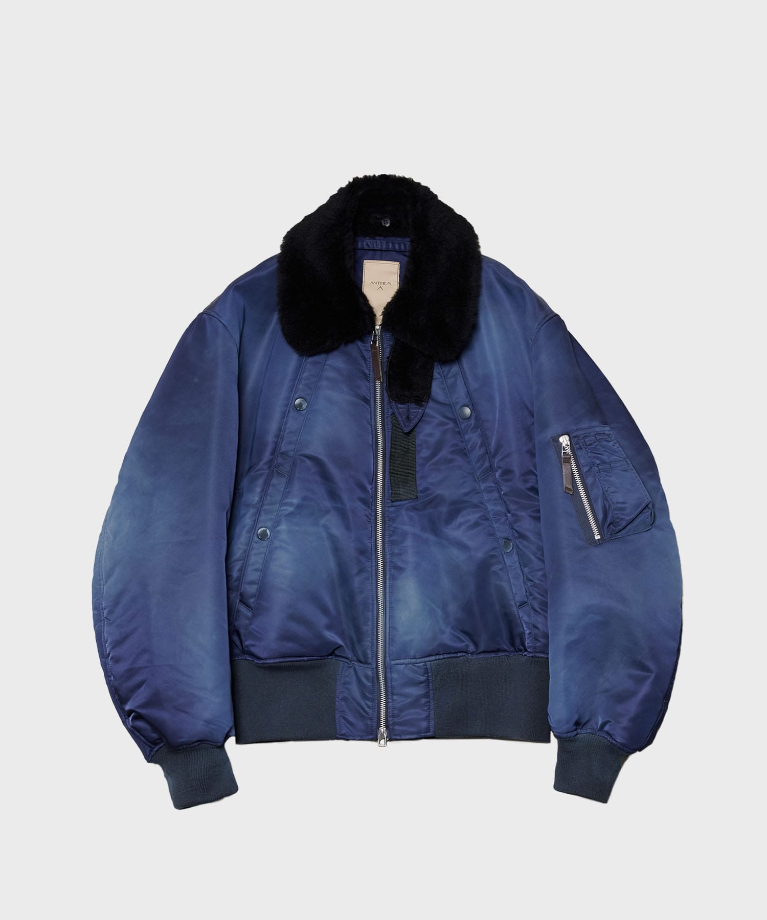 DETACHABLE COLLAR FLIGHT JACKET