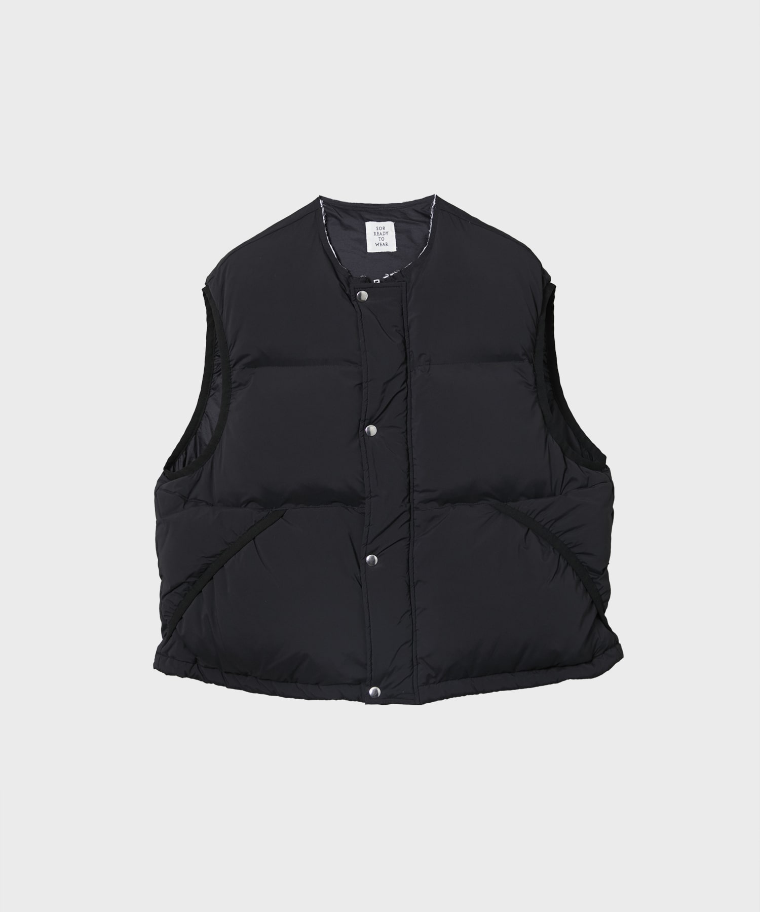 別注 Collarless Down Vest Jacket