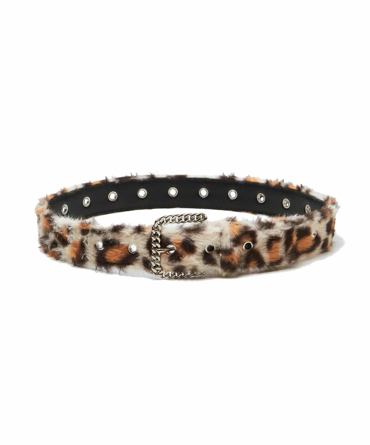 FUR BELT　LEOPARD