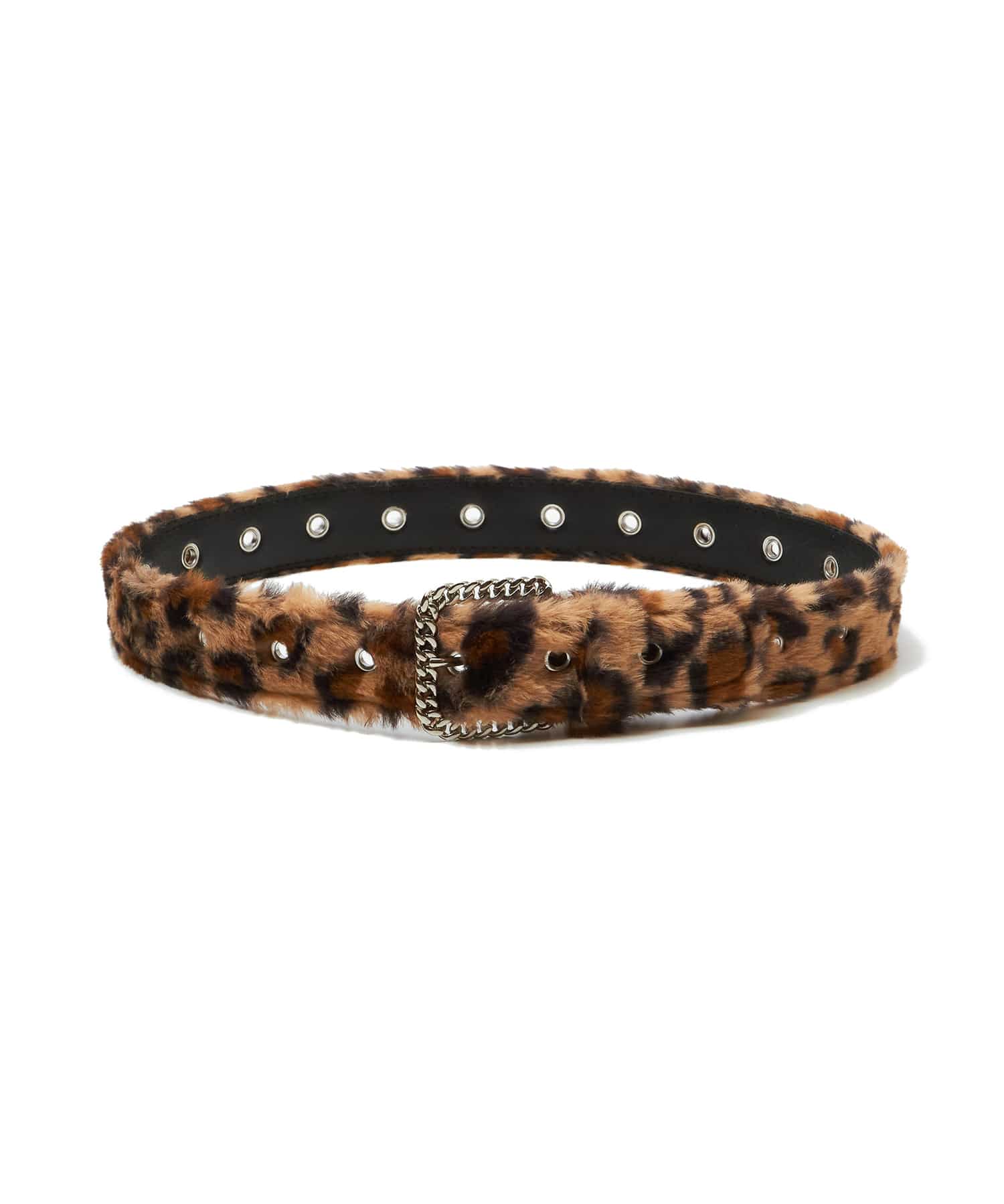 FUR BELT　LEOPARD